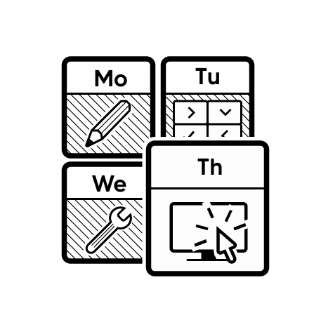 Image depicting the four days of a Sprint 2.0 workshop.